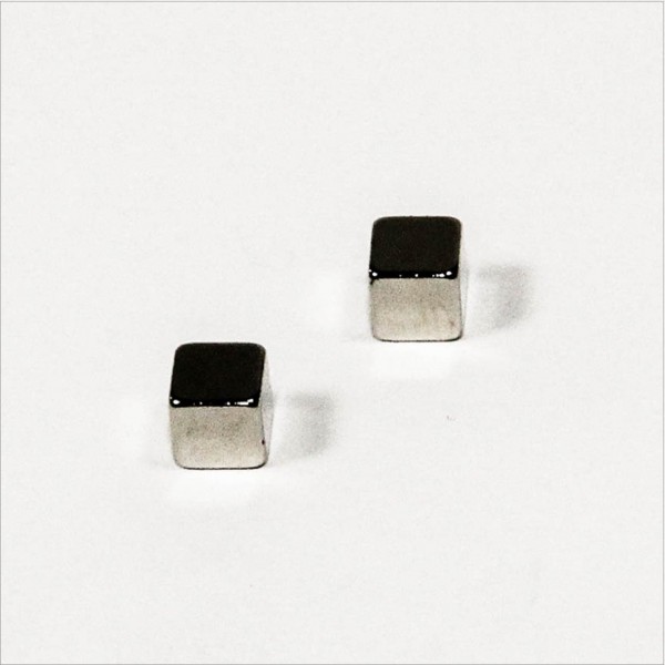 4x4x4mm - N40 NdFeB W�rfel Magnet - NiCuNi