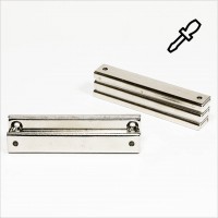 80x13,5x5mm - N35 Flachgreifermagnet Quader - NiCuNi