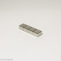 12,7x12,7x8mm - N42 Neodym Quader Magnet - NiCuNi