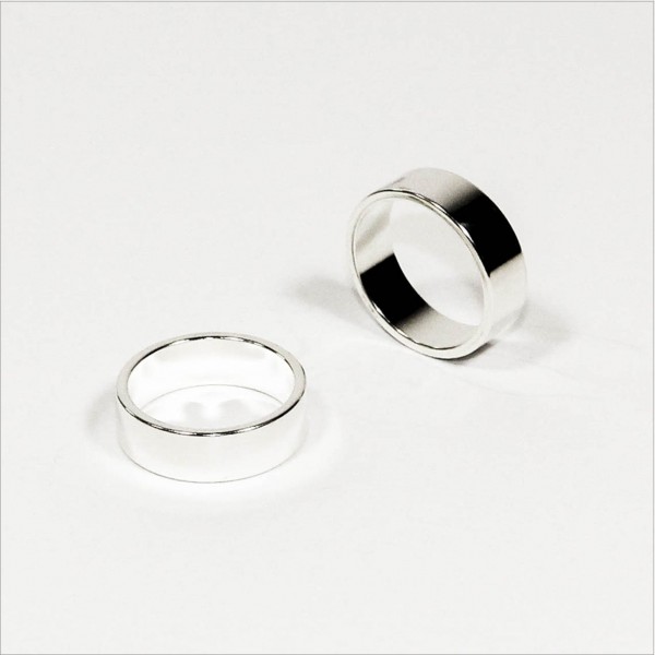 N45 NdFeB PK-Ring Magnet - Silber