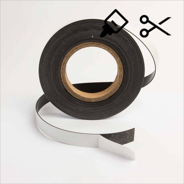 Magnetband 1.0mm selbstklebend 20mm breit x 10m semi-anisotrop