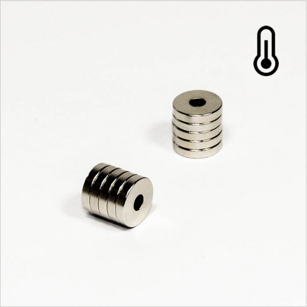 D10-d3,2x2mm - 40SH NdFeB Ring Magnet - NiCuNi