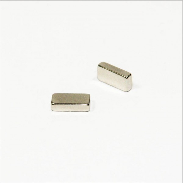 8x4x2mm - N45 NdFeB Quader Magnet - NiCuNi