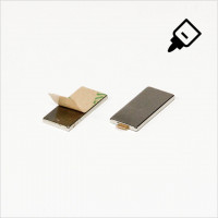 20x10x1,5mm - N35 NdFeB Quader Magnet mit 3M Tab - NiCuNi - Nord 20x10x1,5mm - N35 NdFeB Quader Magnet mit 3M Tab - NiCuNi - Nord