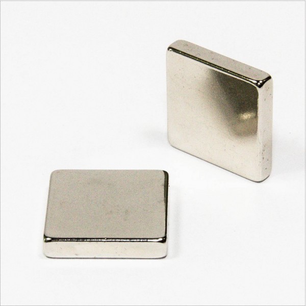 20x20x4mm - N42 NdFeB Quader Magnet - NiCuNi