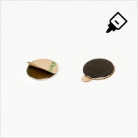 D12x0,75mm - N35 NdFeB Scheiben Magnet mit 3M Tab - NiCuNi - Süd D12x0,75mm - N35 NdFeB Scheiben Magnet mit 3M Tab - NiCuNi - Süd