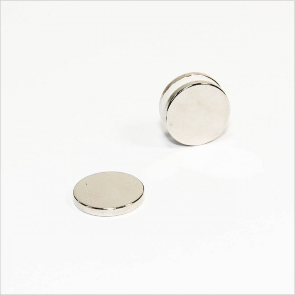 D15x2mm - N45 NdFeB Scheiben Magnet - NiCuNi