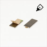 20x10x1,5mm - N35 NdFeB Quader Magnet mit 3M Tab - NiCuNi - Süd 20x10x1,5mm - N35 NdFeB Quader Magnet mit 3M Tab - NiCuNi - Süd
