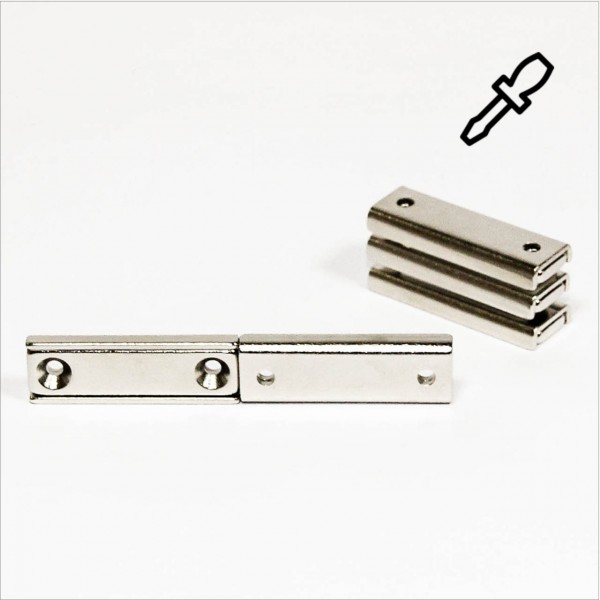 40x13,5x5mm - N35 Flachgreifermagnet Quader - NiCuNi