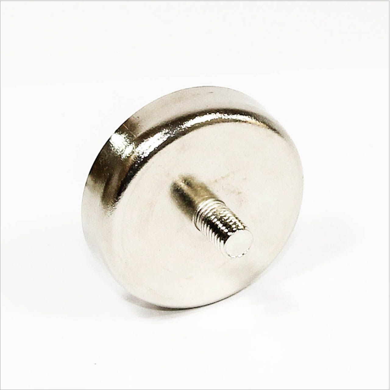 60mm pot magnet with external thread - neodym N35