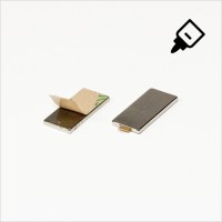 20x10x1,5mm - N35 NdFeB Quader Magnet mit 3M Tab - NiCuNi - Nord 20x10x1,5mm - N35 NdFeB Quader Magnet mit 3M Tab - NiCuNi - Nord