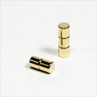 D4x4mm - N45 NdFeB Scheiben Magnet - Gold