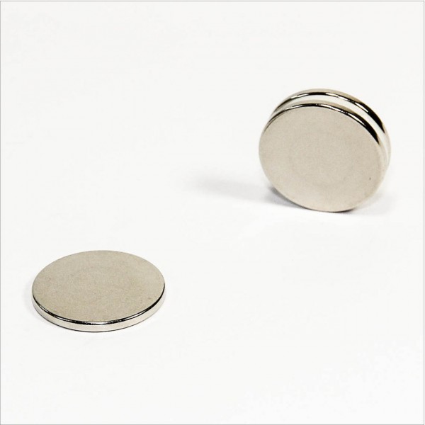 D23x2mm - N45 NdFeB Scheiben Magnet - NiCuNi