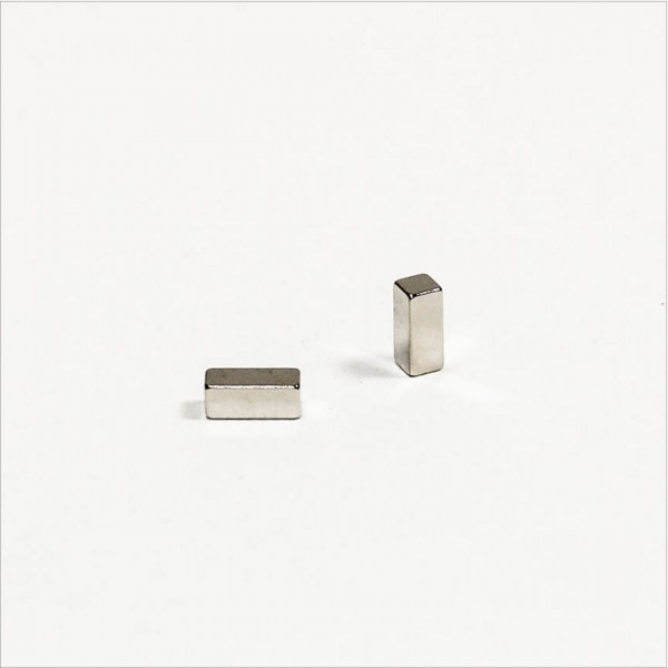 5x2x2mm - N45 NdFeB Quader Magnet - NiCuNi