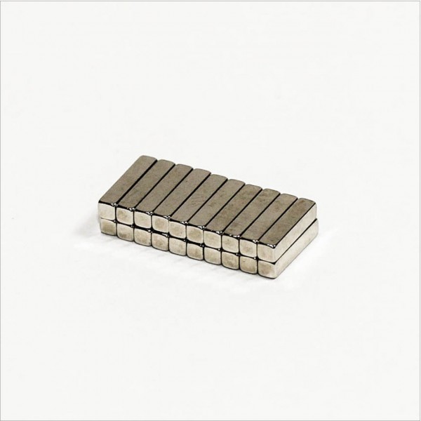 10 x Quadermagnet mit Senkbohrung 20 x 10 x 3mm - Neodym N35 (NdFeB